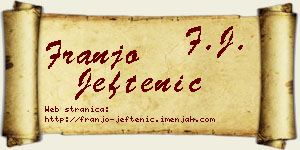 Franjo Jeftenić vizit kartica